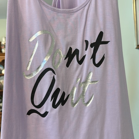 Don’t Quit lavender run tank - Picture 2 of 4